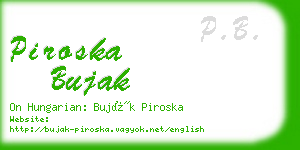 piroska bujak business card